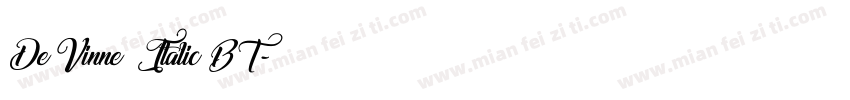 De Vinne Italic BT字体转换